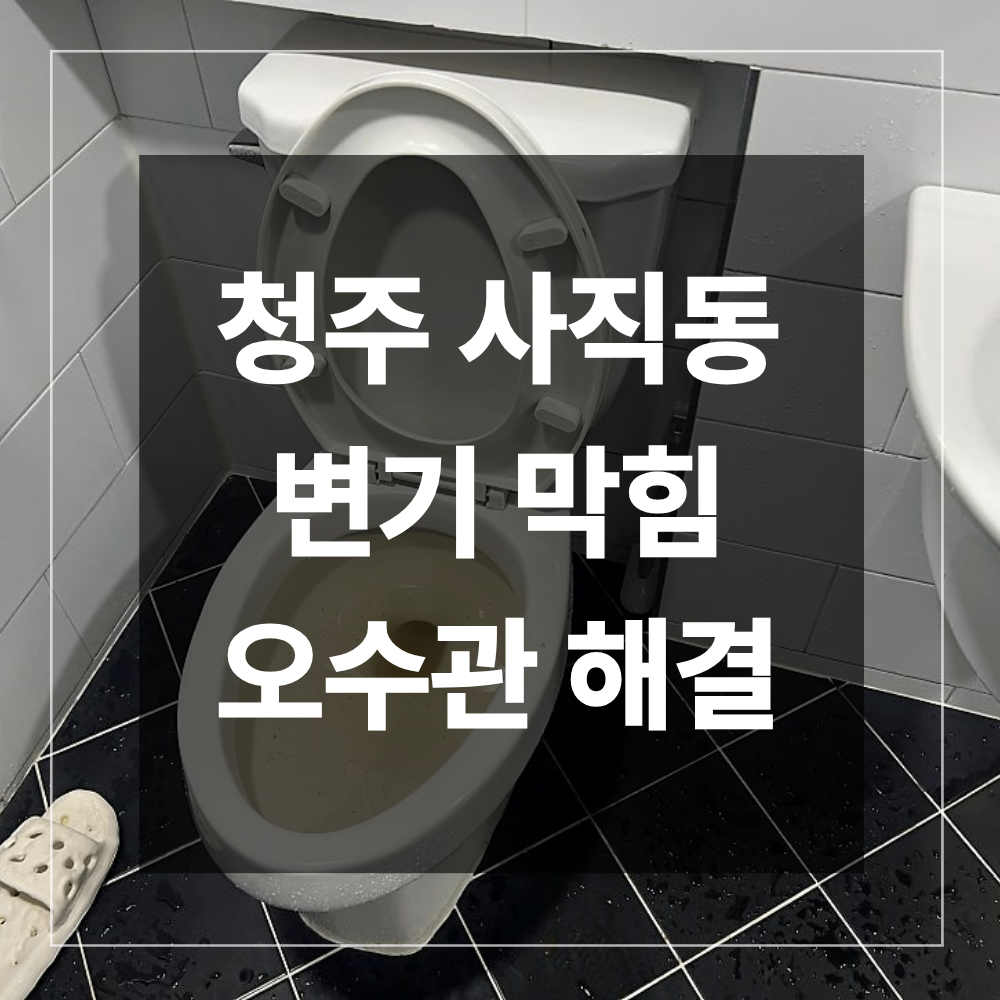 청주 서원구 사직동 변기 오수관 막힘 해결